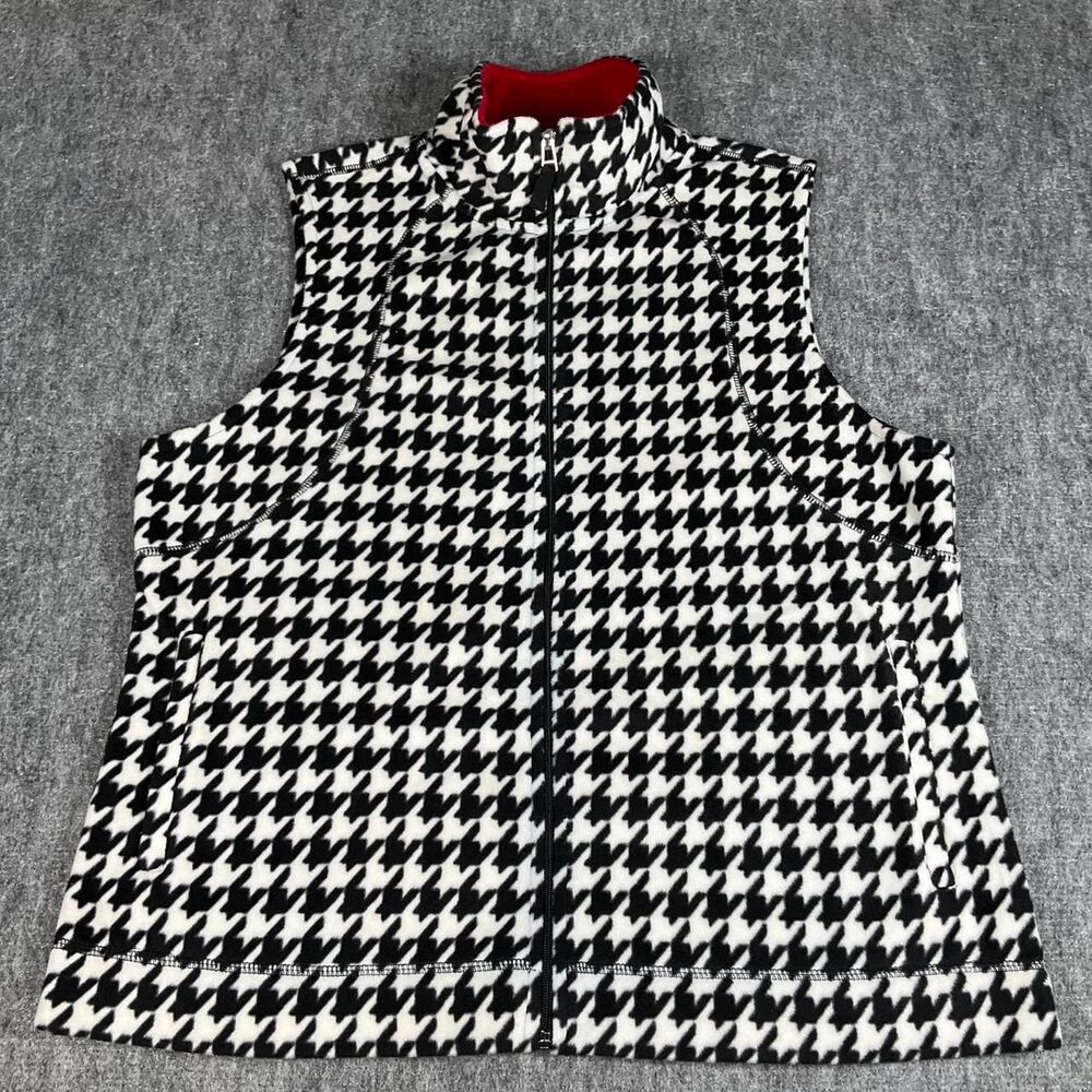 Women's White and Black Vest